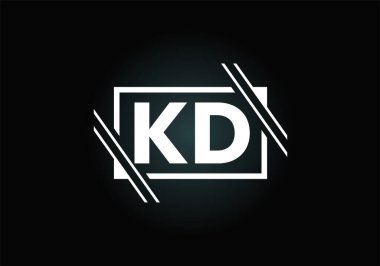 Yaratıcı modern iş tipografi vektör şablonlu K D harfli logo. Yaratıcı Soyut Monogram Harfi K D