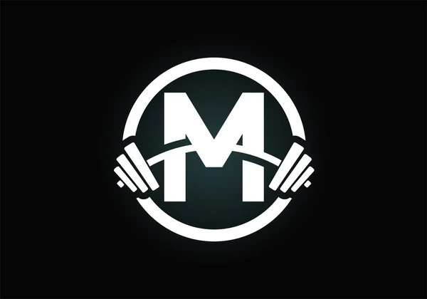 Iniciální Monogramová Abeceda Činkou Návrh Vektorového Loga Moderní Vektorové Logo — Stockový vektor