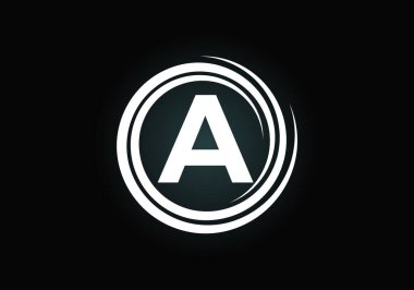 A harfinin baş harfleri alfabede. Girdap sarmal sonsuz logo tasarımı. Yazı tipi amblemi. İş için modern vektör logosu ve şirket kimliği