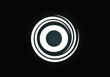 Sarmalda O harfinin baş harfleri alfabesi. Girdap sarmal sonsuz logo tasarımı. Yazı tipi amblemi. İş için modern vektör logosu ve şirket kimliği