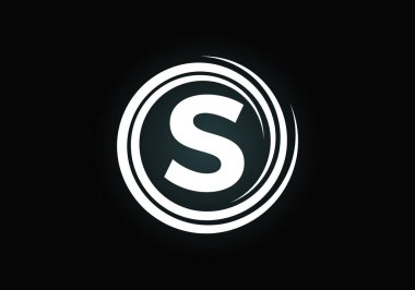S harfinin baş harfleri alfabede. Girdap sarmal sonsuz logo tasarımı. Yazı tipi amblemi. İş için modern vektör logosu ve şirket kimliği