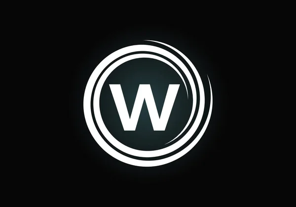 Alfabeto Inicial Monograma Espiral Swirl Espiral Infinito Logotipo Design Símbolo — Vetor de Stock