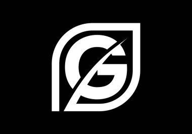 Soyut yapraklı G baş harfleri alfabesi. Çevre dostu logo konsepti. Yazı tipi amblemi. Ekolojik iş ve şirket kimliği için modern vektör logosu