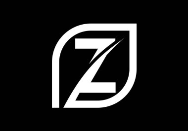 Soyut yapraklı Z baş harfleri alfabesi. Çevre dostu logo konsepti. Yazı tipi amblemi. Ekolojik iş ve şirket kimliği için modern vektör logosu