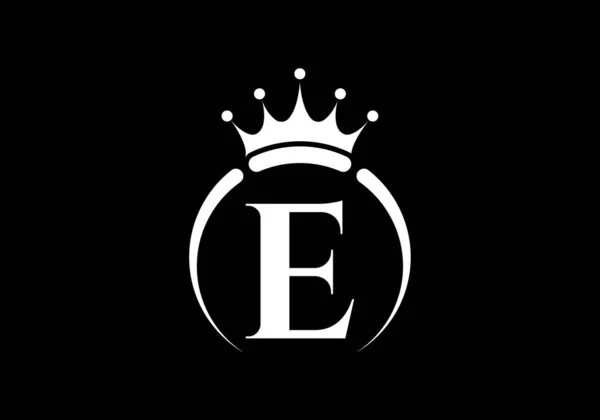 Alfabeto Inicial Monograma Com Uma Coroa Real Rei Símbolo Luxo — Vetor de Stock