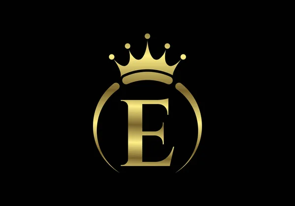Alfabeto Inicial Monograma Com Uma Coroa Real Rei Símbolo Luxo —  Vetores de Stock