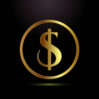Altın Para Sembol Para Para Finans Para Sermaye Yatırım Ödeme Altın Yuvarlak Daire Değeri