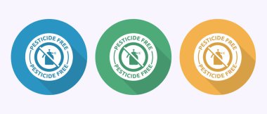 Böcek ilacından arındırılmış mermi Etiketleri Doğal Doğal Doğal Organik Sağlıklı Ürün Rozeti Simgesi Vektör Grafikleri