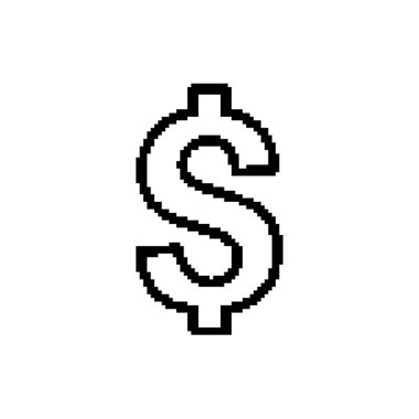 Amerikan ekonomisinin siluetini temsil eden dolar para birimi sembolü