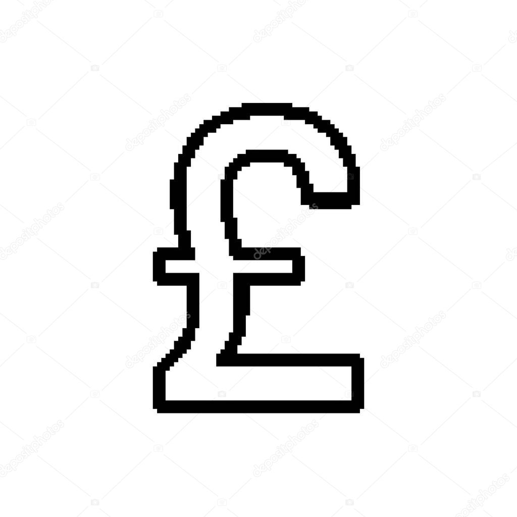 Pound sterling symbol is depiction of british economy logo