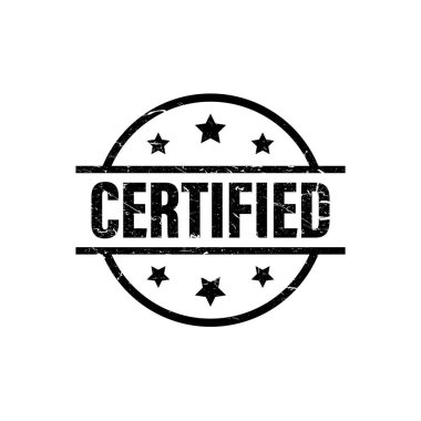 Onaylanmış kalite mühür için yıldızlı sertifikalı pul.