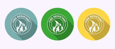 Ateşe dayanıklı simge düz şekil gölge sanatı