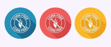 Mısırsız sembol. Üç renkli çember. Ürün bilgi besinleri yasaklandı.