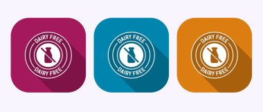 Alerjisi olmayan ve uzun gölgeli üç renkli yuvarlak dikdörtgen.