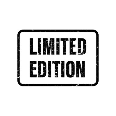 Sıkıntılı siyah beyaz pul stili sınırlı sürüm işareti