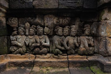 bir Budist tapınağı borobudur, taş kabartma