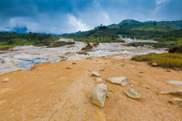 Plateau Dieng National Park, Java, Indonesia — Stock Photo, Image