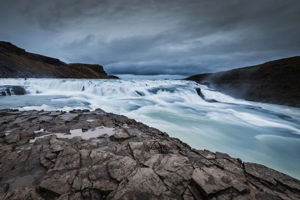 グトルフォスの滝。アイスランド. — ストック写真