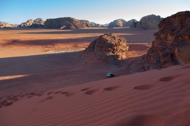Wadi Rum. Jordan çöl