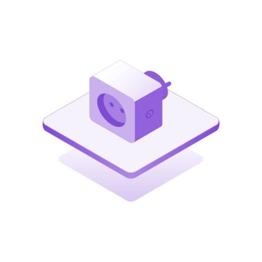 Simge akıllı soket, izometrik tasarım bilgisi