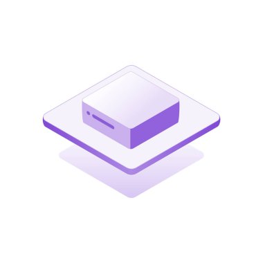 Simge akıllı ev kapısı, izometrik tasarım bilgisi