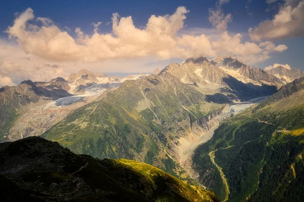 Glacier dArgentiere en été avec Aiguille du Tour — Photo