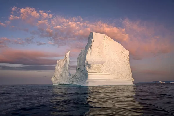 Plovoucí ledovce na Fjord Disco Bay West Grónsko — Stock fotografie