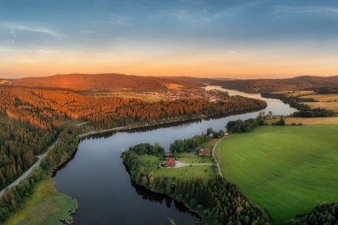 Frymburk in the Czech Republic in the Cesky Krumlov district in the South Bohemian Region on the banks of the Lipno Dam