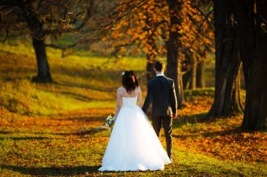 Ahşap evli çiftin harika bir fotoğraf