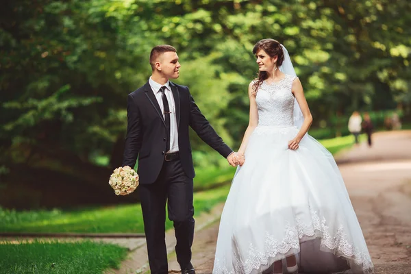 Hermosa boda, marido y mujer, amantes hombre mujer, novia y novio — Foto de Stock