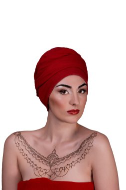 moda studio akşam ile güzel şehvetli kadın portresi 
