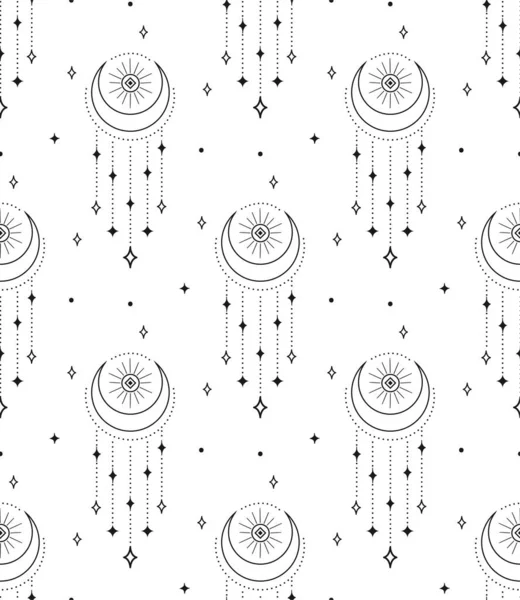 Un patrón de fondo sin costura vectorial con semilunas — Archivo Imágenes Vectoriales
