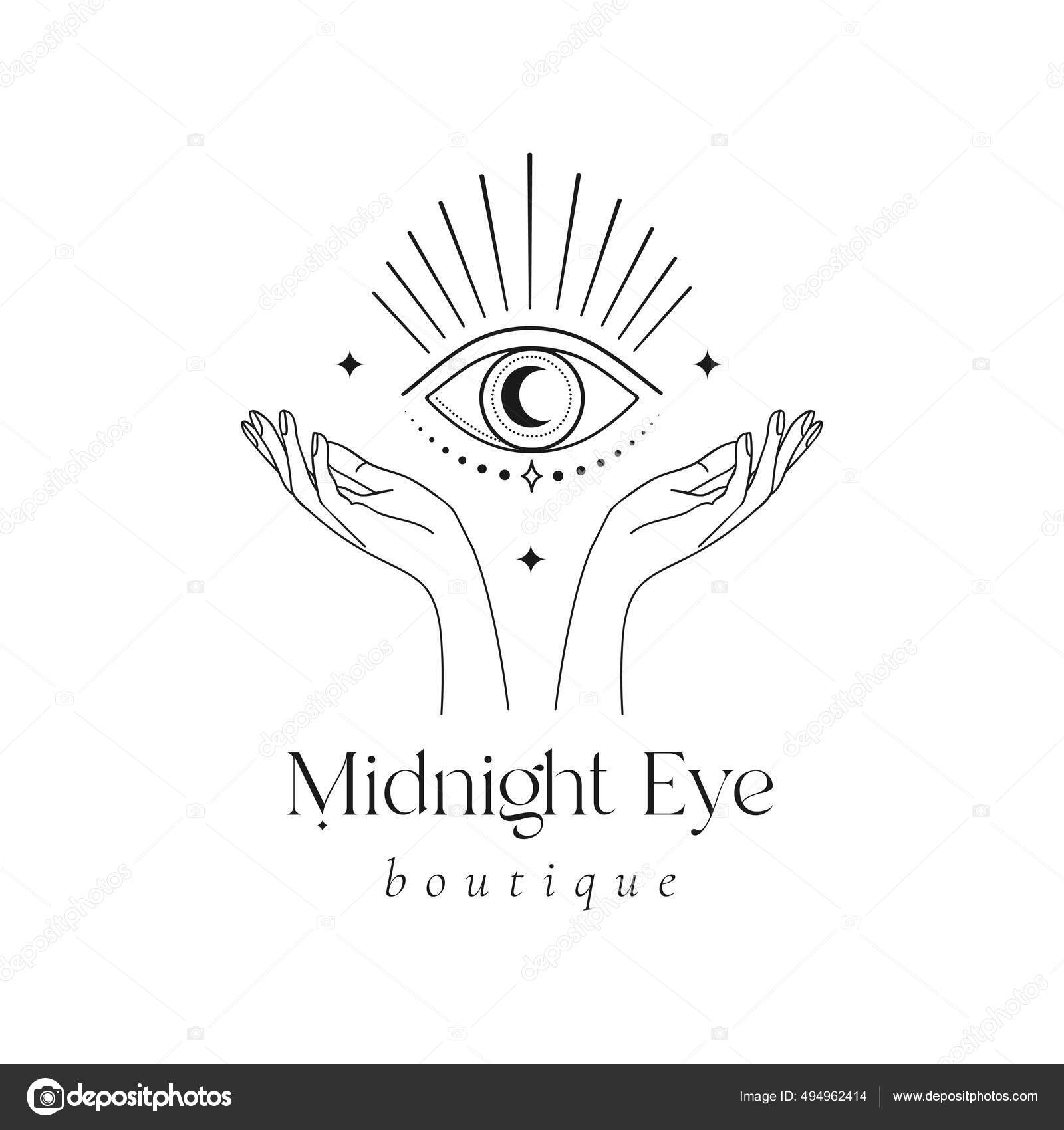Mystic Eye Logo Design. Creciente brillo mágico Vector de stock #494962414  de ©OliaFedorovsky, image size:1600x1700