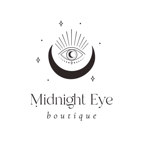 Mystic Eye Logo Design. Kouzelný třpyt — Stockový vektor