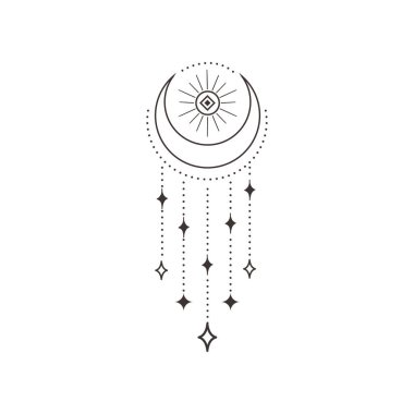 İlahi Güzellik Önceden Yapılmış Logo Tasarımı. Kara Hilal