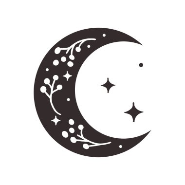 İlahi Güzellik Önceden Yapılmış Logo Tasarımı. Kara Hilal