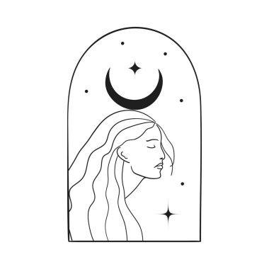 Bohem Modern Arch Logosu Tasarımı. Hilal, Yıldızlar