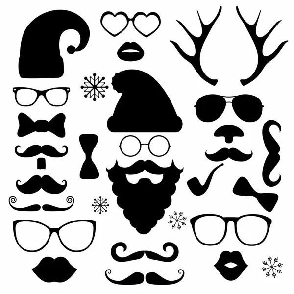 Christmas mode siluett som hipster style — Stock vektor