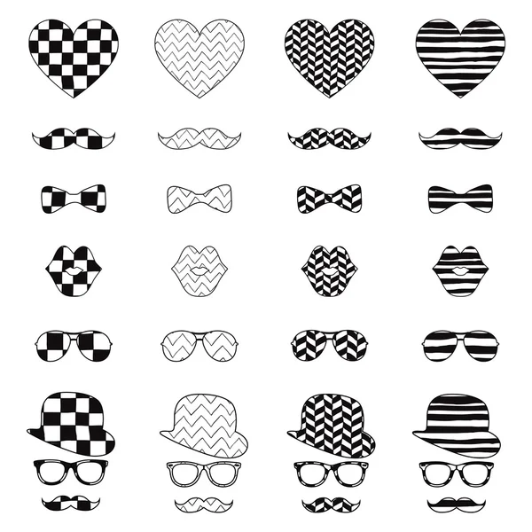 Hipster Vintage Icon with Pattern Background — Stock Vector