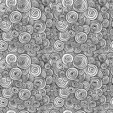 soyut elle çizilmiş daireler sorunsuz arka plan deseni