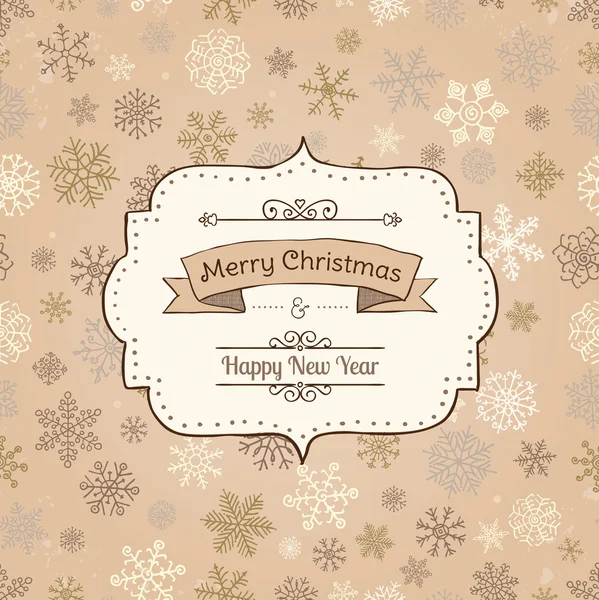 Merry Christmas Greeting Card — Stock Vector