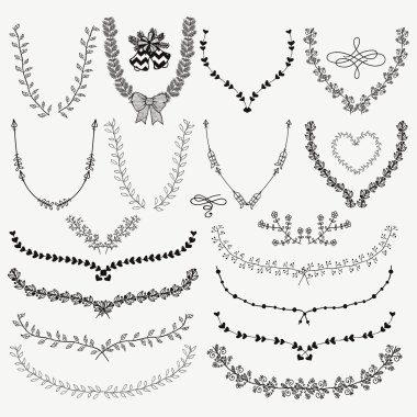 Çiçek çelenk, defne çizilmiş