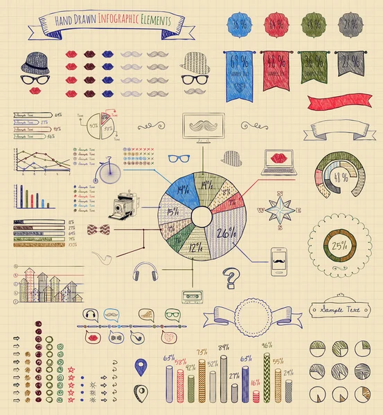 Elements and Icons of Infographics — Stock Vector