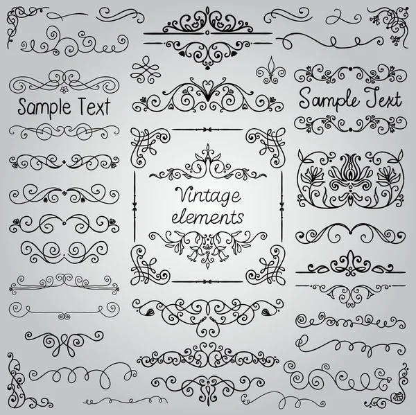 el çekilmiş tasarım öğeleri