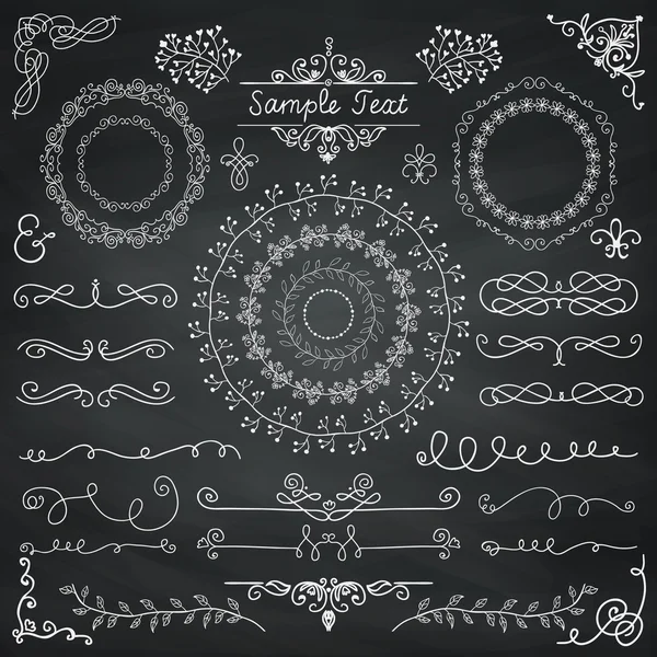Vektör tebeşir çizim Doodle tasarım öğeleri