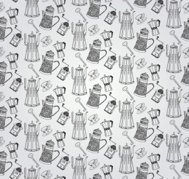 Vintage elle çizilmiş Seamless Modeli