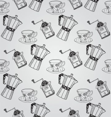 Vintage elle çizilmiş Seamless Modeli