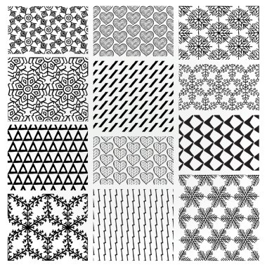 Elle çizilmiş çiçek sorunsuz desenleri