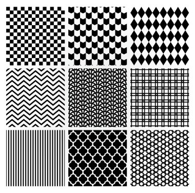 Geometrik tek renkli kesintisiz arka plan desenleri