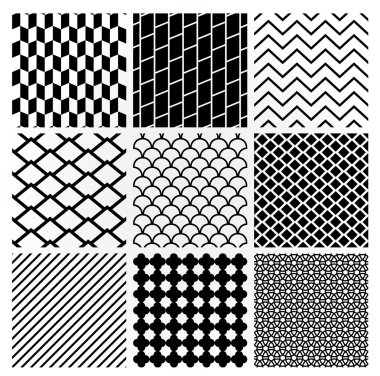 Geometrik tek renkli kesintisiz arka plan desenleri